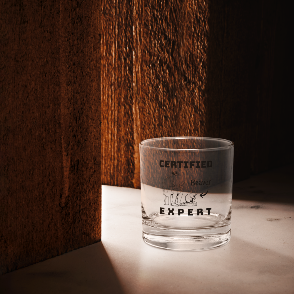 Certified Beaver Expert Rocks Glass