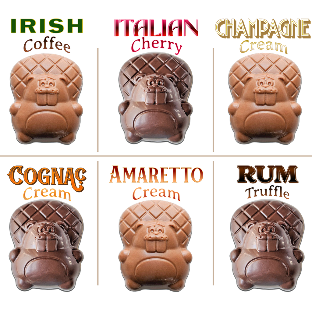 BOX OF 6 CHOCOLATE CREAM FILLED BEAVERS - NEW FLAVORS!