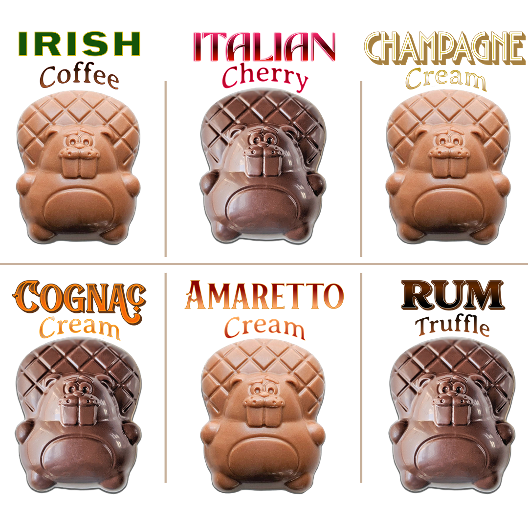 BOX OF 6 CHOCOLATE CREAM FILLED BEAVERS - NEW FLAVORS!