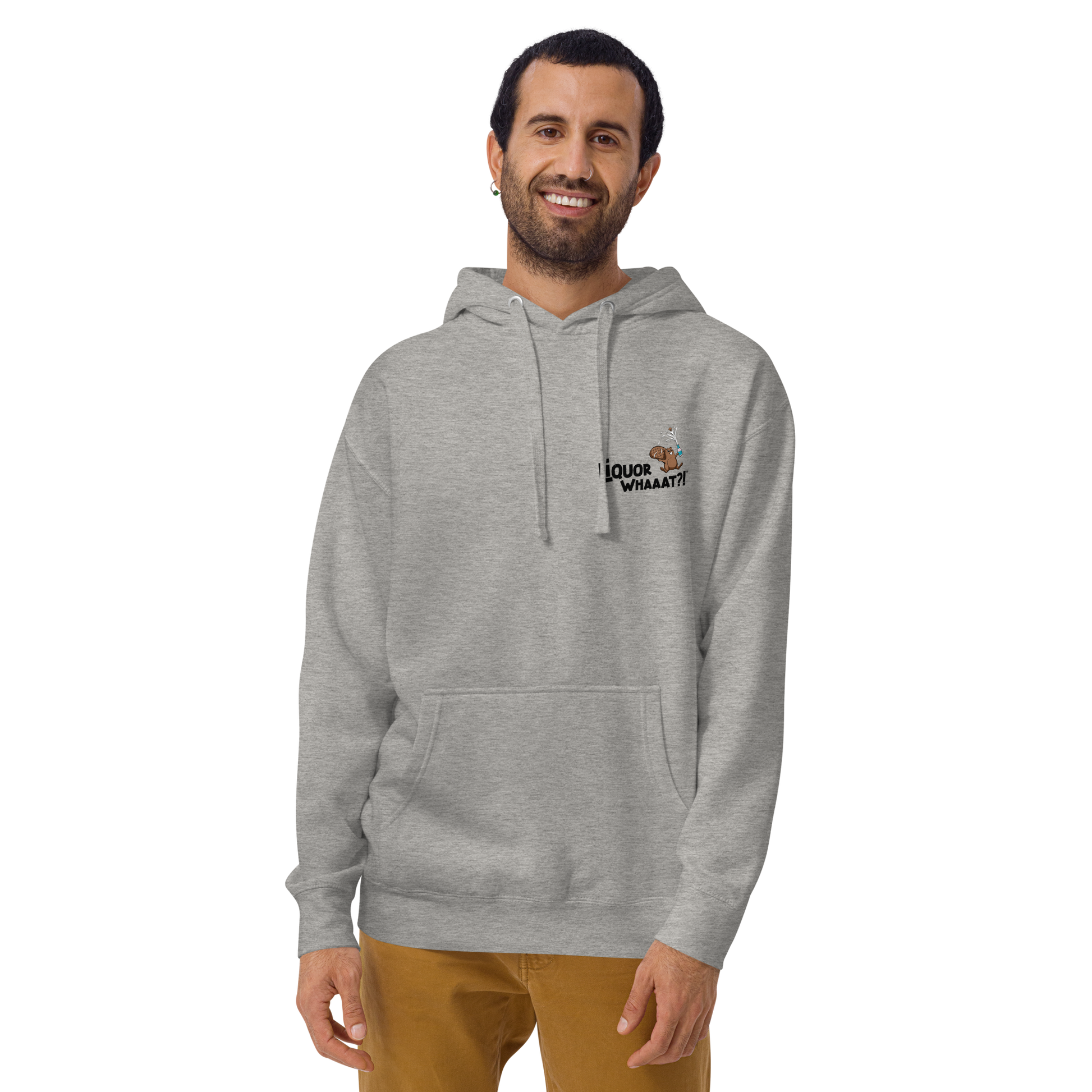Liquor Whaaat Hoodie (black logo)