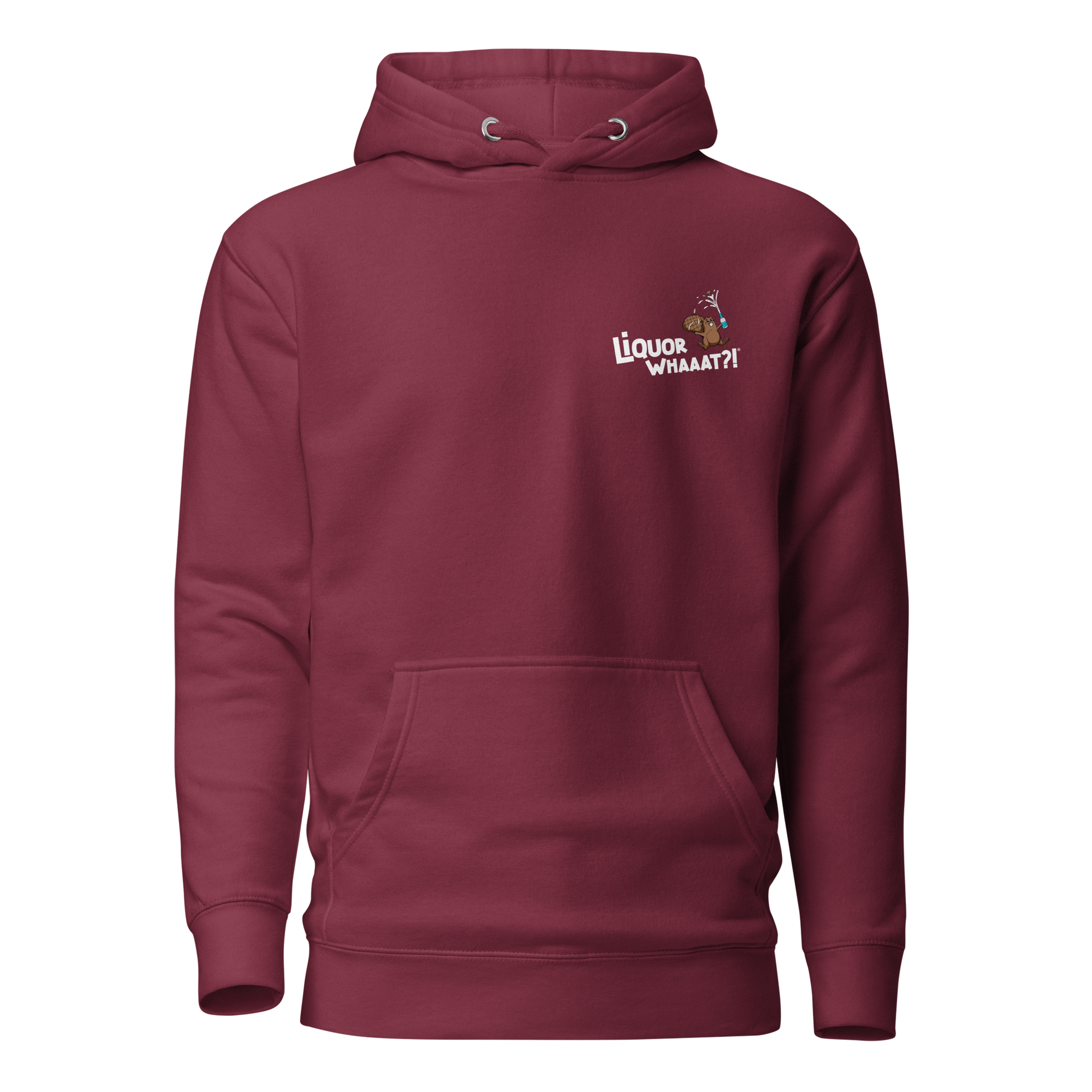 Liquor Whaaat Hoodie (white logo)