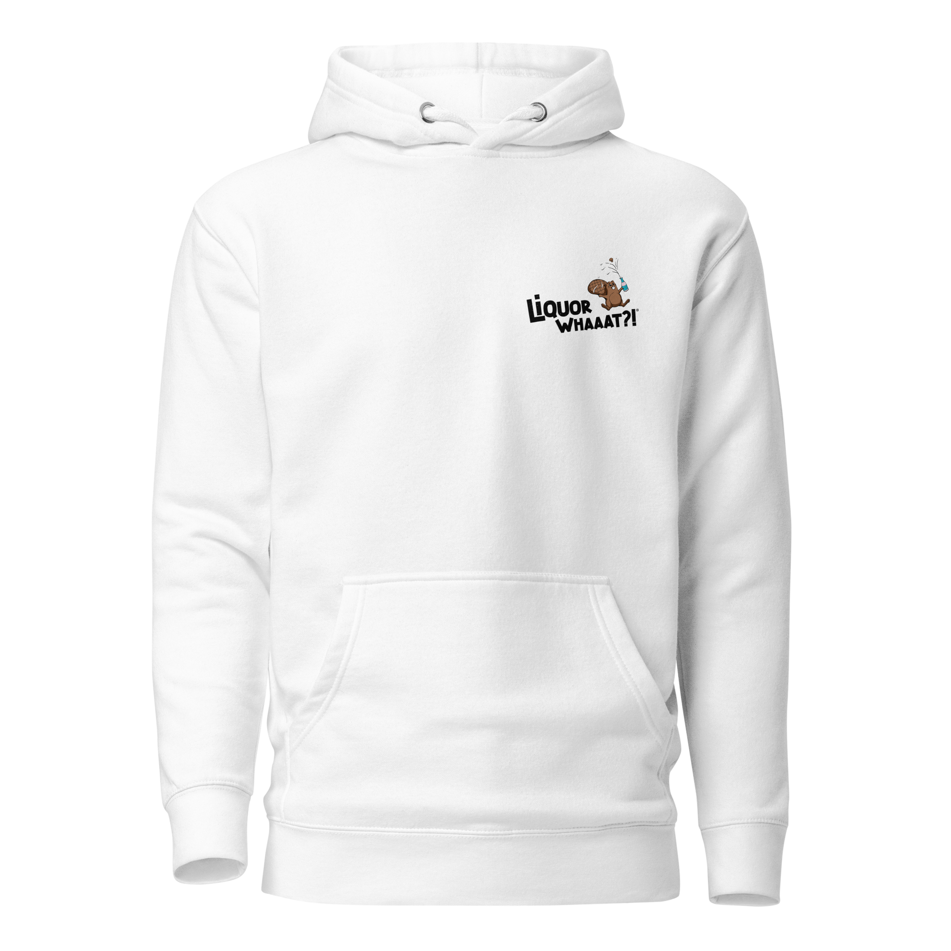 Liquor Whaaat Hoodie (black logo)