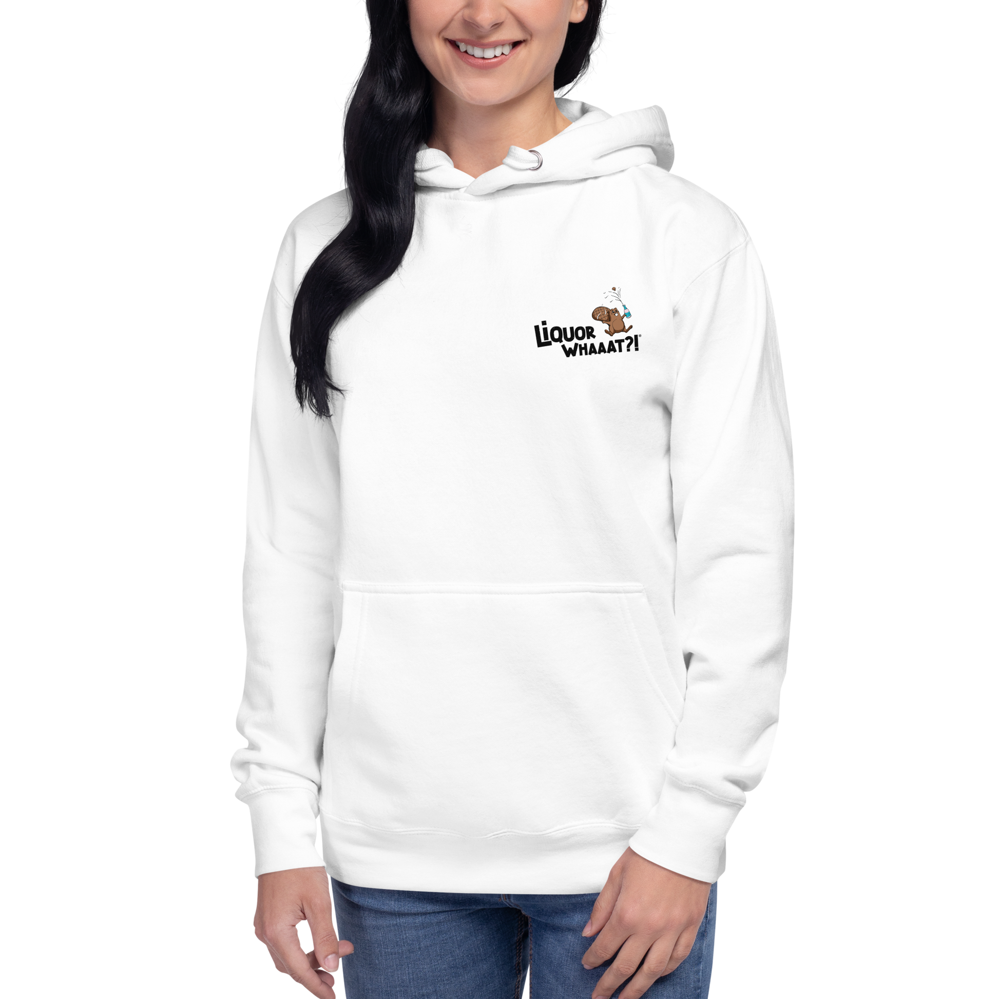 Liquor Whaaat Hoodie (black logo)