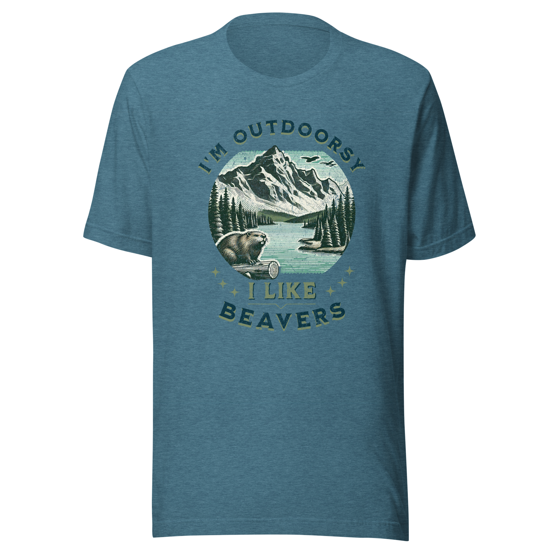 I'm outdoorsy, I like beavers - Funny Beaver T-Shirt Gift – Liquor