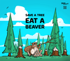 Save a Tree Eat a Beaver  -  20oz Tumbler